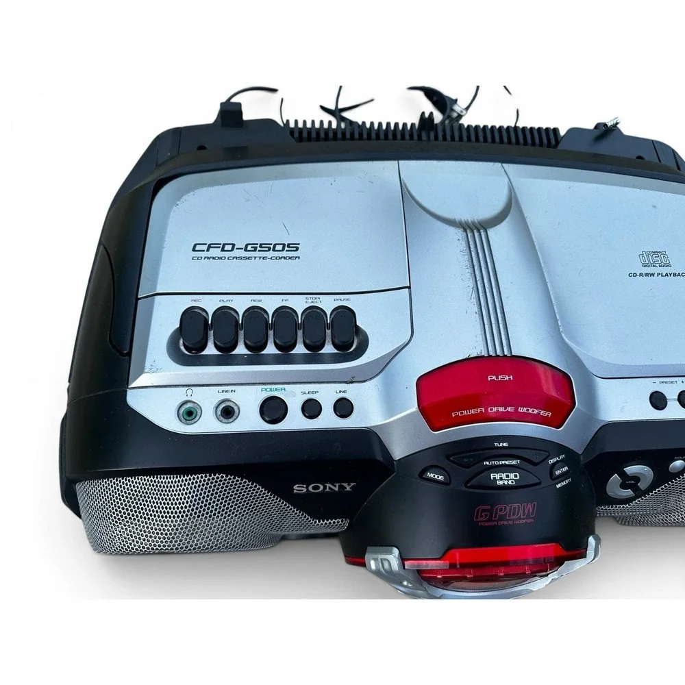 Sony Xplod CFD-G505 Boombox Mega Bass CD Player - Cassette Tape - Radio FM AM